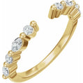 14K Gold | 1/3 cttw Lab Diamond Vintage-Inspired Open Band