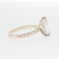 14K Gold | Yellow Gold 3.06CT Rectangular Brilliant Cut Lab Diamond Engagement Ring with Pavé-Prong Hidden Halo Setting and Pavé Band