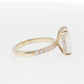 14K Gold | Yellow Gold 4.03CT Rectangular Brilliant Cut Lab Diamond with Hidden Halo and Pavé Band Engagement Ring