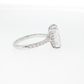 14K Gold | White Gold 4.03CT Rectangular Brilliant Cut Lab Diamond with Hidden Halo and Pavé Band Engagement Ring