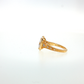 14K Gold | Yellow Gold 2.09CT Moval Engagement Ring Vintage Inspired Filigree, Milgrain & Round Diamond Accents