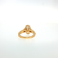 14K Gold | Yellow Gold 2.09CT Moval Engagement Ring Vintage Inspired Filigree, Milgrain & Round Diamond Accents