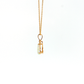 14K Gold | Yellow Gold Pear Shaped 1.05CT Opal Pendant with .03CT Round Natural Diamond