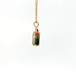 14K Gold | 3.97cttw Natural Bicolor Tourmaline Pendant with Emerald Cut