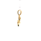 14K Gold | Small Dog Silhouette Pendant with .27cttw Natural Round Diamonds