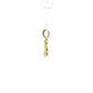 14K Gold | Large Dog Silhouette Pendant with .07cttw Natural Round Diamonds