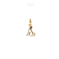 14K Gold | Large Dog Silhouette Pendant with .07cttw Natural Round Diamonds