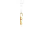14K Gold | Large Dog Silhouette Pendant with .07cttw Natural Round Diamonds