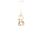 14K Gold | Cat Silhouette Pendant with .08cttw Natural Round Diamonds