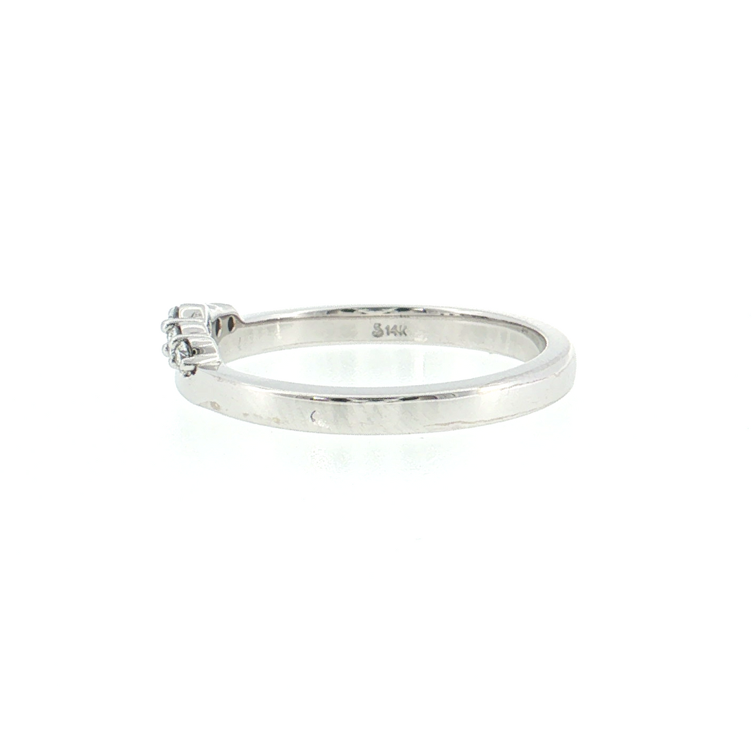 14K Gold | White Gold Tiara Lab Diamond 0.16 CTTW 2.5mm Wedding Band