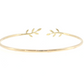 14K Gold | Yellow Gold 0.20 cttw Natural Diamond Leaf Bangle Bracelet