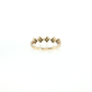 14K Gold | 0.38 cttw Natural Black Diamond Florette Yellow Gold Ring