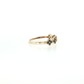14K Gold | 0.38 cttw Natural Black Diamond Florette Yellow Gold Ring