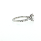 14K Gold | White Gold 2.07 CT Princess Cut Diamond Engagement Ring with Hidden Halo and Baguette Diamond Accents