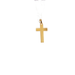 19.2K Portuguese Gold | Small Double-Bordered Crucifix Charm/Pendant