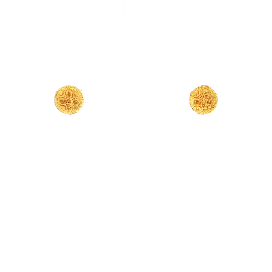 19.2K Portuguese Gold | Detailed Ball Earrings Spiral Dome Stud Earrings