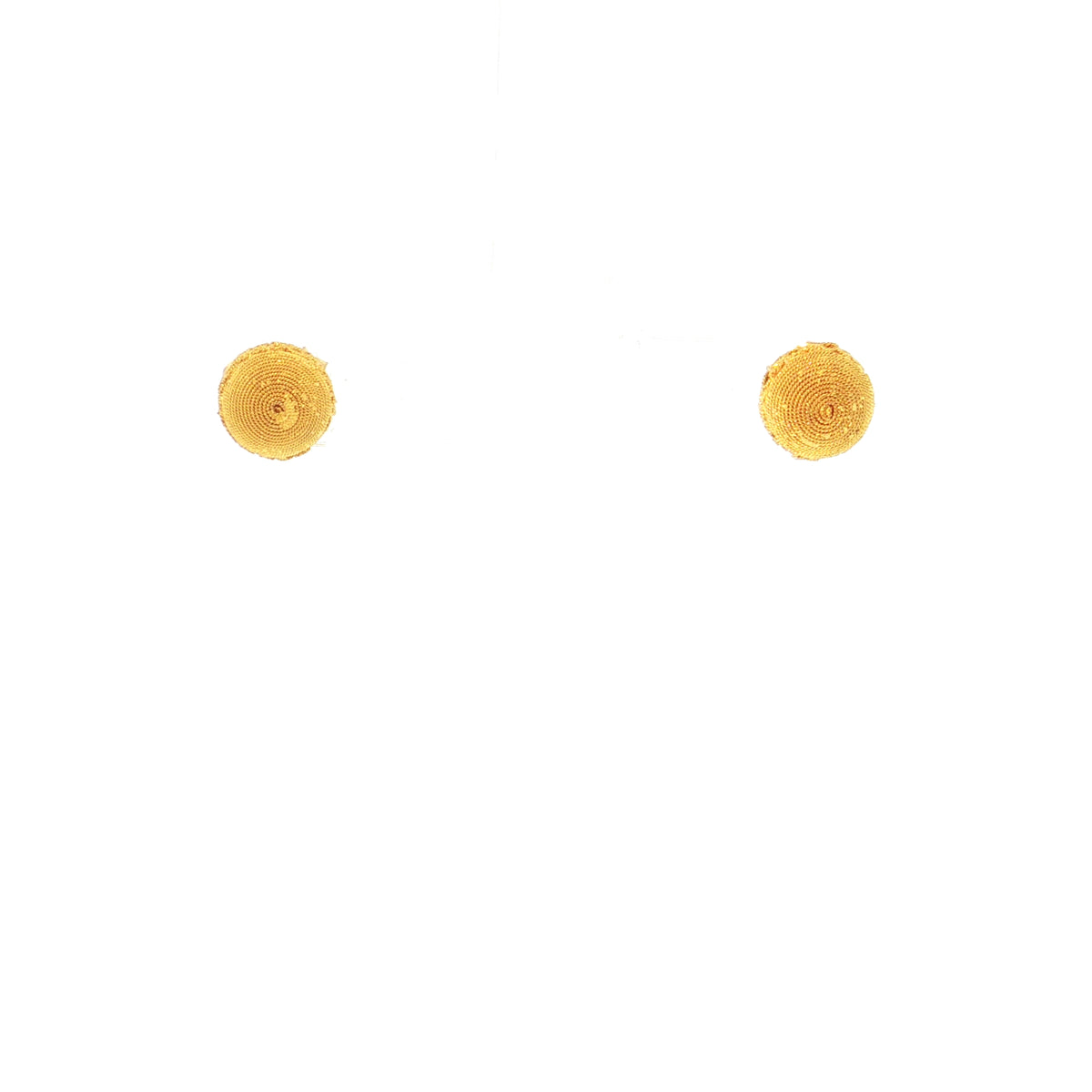 19.2K Portuguese Gold | Detailed Ball Earrings Spiral Dome Stud Earrings