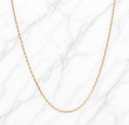 19.2K Portuguese Gold | 18" 1mm Cable Chain Chains unisex yellow gold