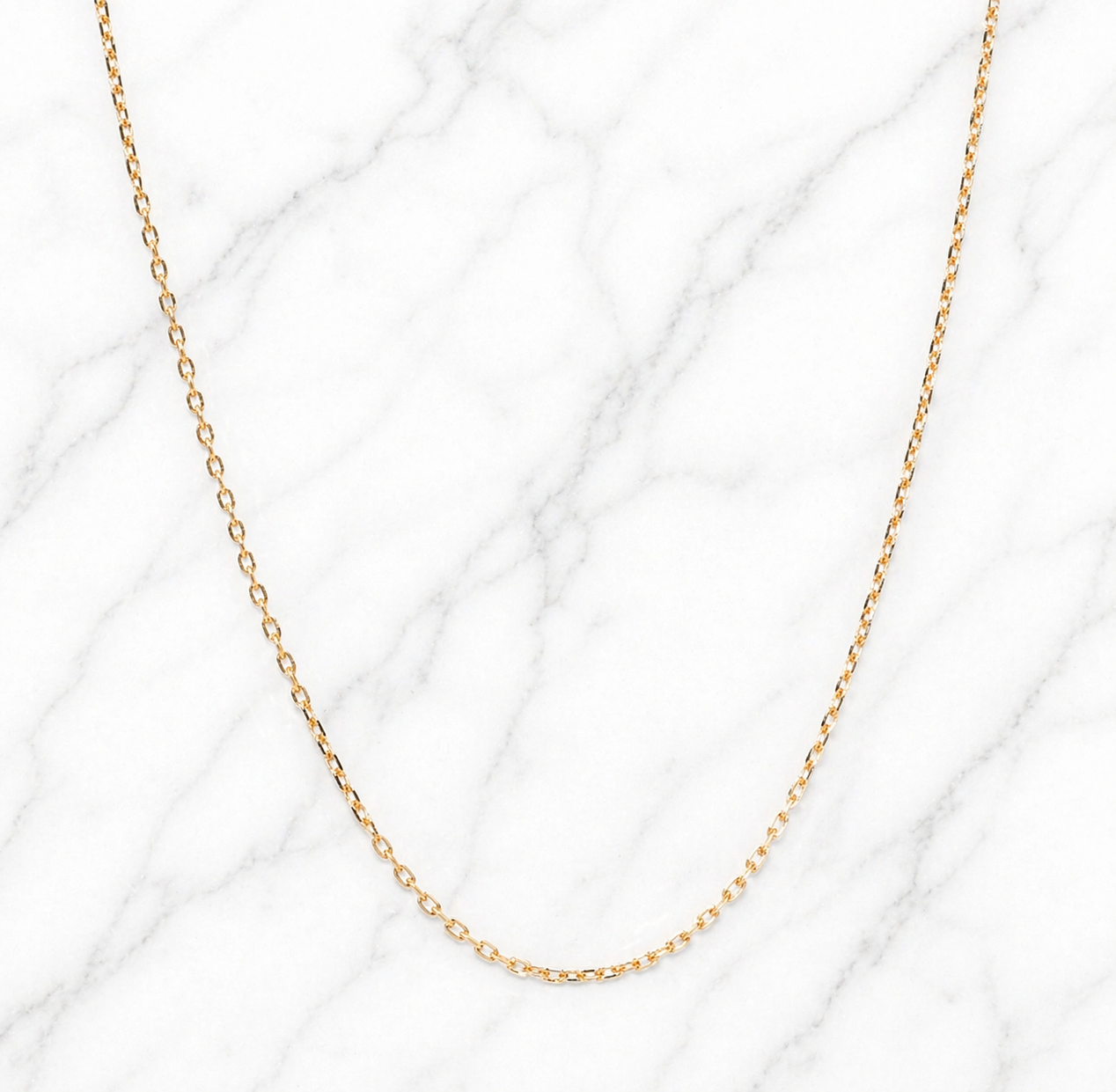 19.2K Portuguese Gold | 18" 1mm Cable Chain Chains unisex yellow gold