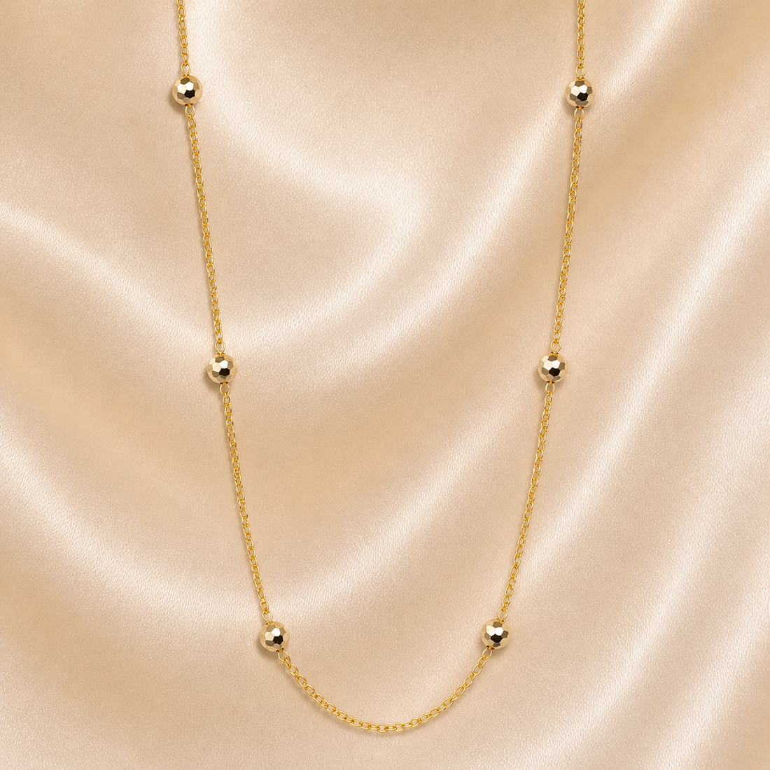 19.2K Portuguese Gold | 18" Disco Ball Necklace