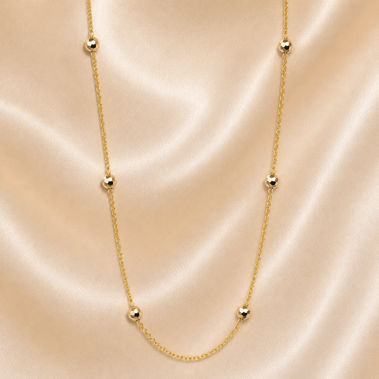 19.2K Portuguese Gold | 18" Disco Ball Necklace