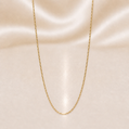 19.2K Portuguese Gold | 18" Thin Boxed Paperclip Chain