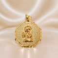 19.2K Portuguese Gold | Guardian Angel Pendant Charm Gold Communion Baptism