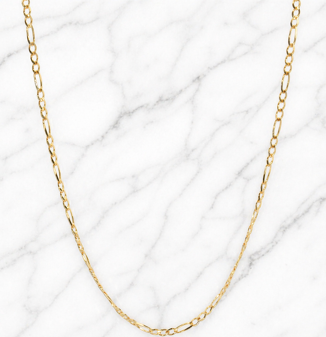 19.2K Portuguese Gold | 20" 1.6mm Solid Figaro Chain