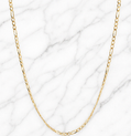 19.2K Portuguese Gold | 20" 1.6mm Solid Figaro Chain