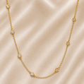 19.2K Portuguese Gold | 20 inch CZ Necklace