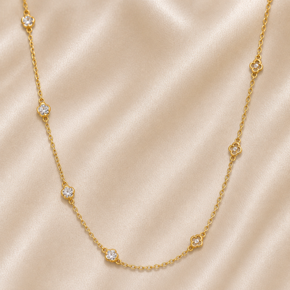 19.2K Portuguese Gold | 20 inch CZ Necklace