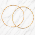 19.2K Portuguese Gold | 2mm thick - 55mm Wide Hoops Two ROund hoops yellow gold 