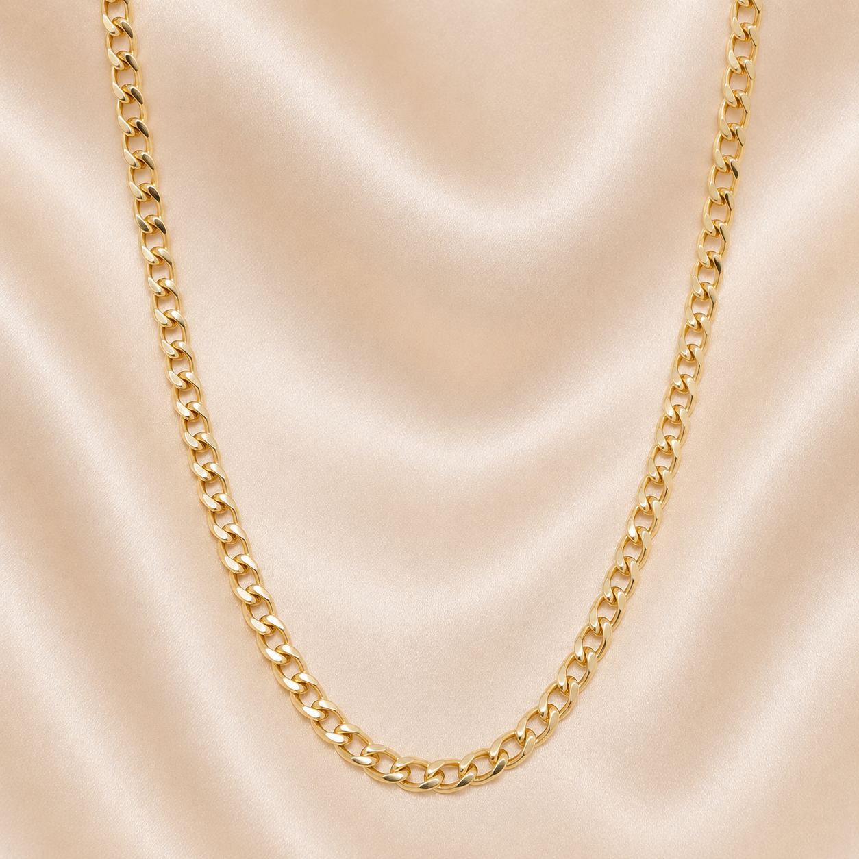 19.2K Portuguese Gold | 3.4mm Hollow Curb Chain