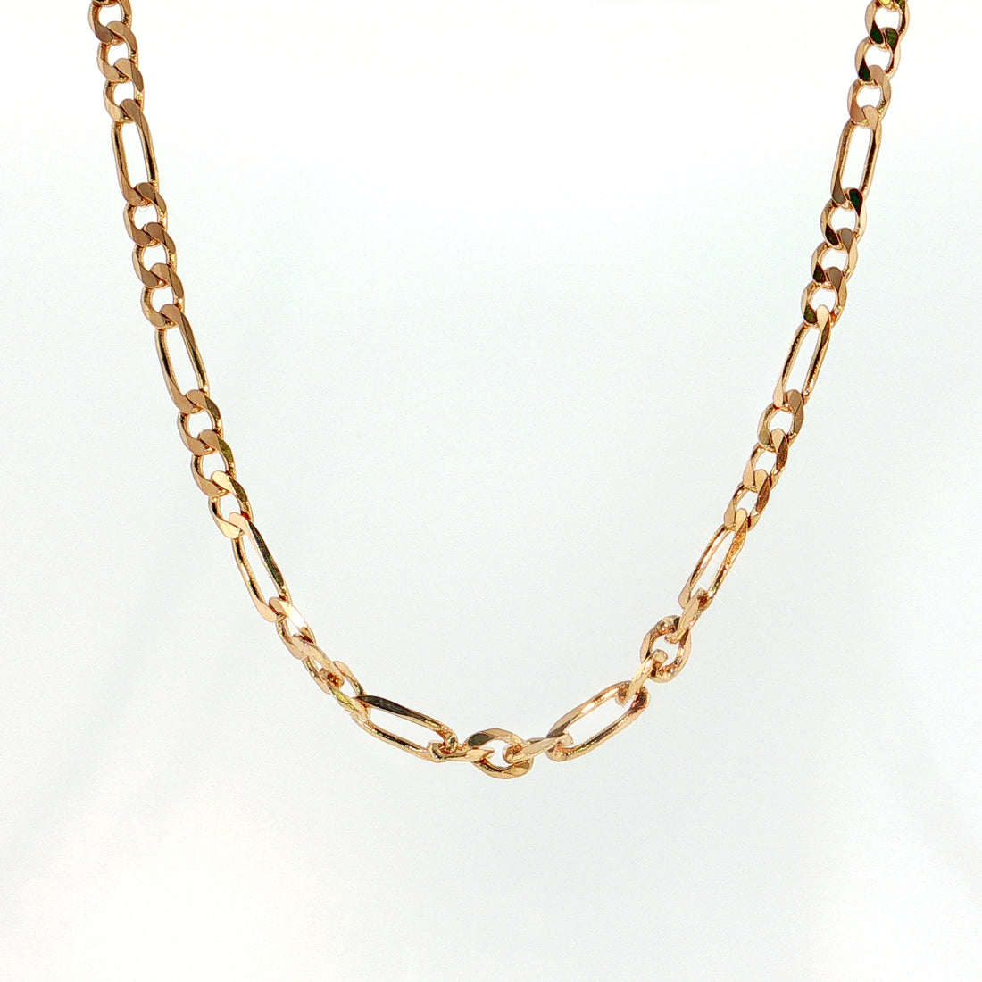 19.2K Portuguese Gold | 3.5mm Solid Figaro Chain