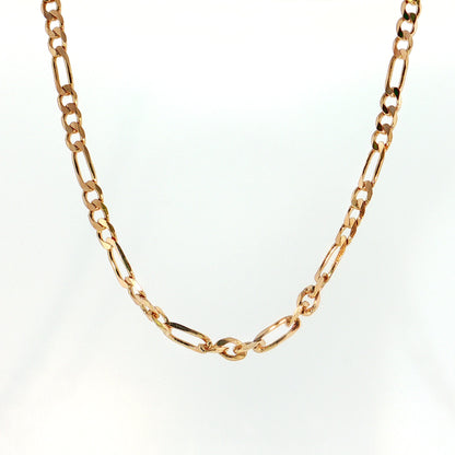 19.2K Portuguese Gold | 3.5mm Solid Figaro Chain