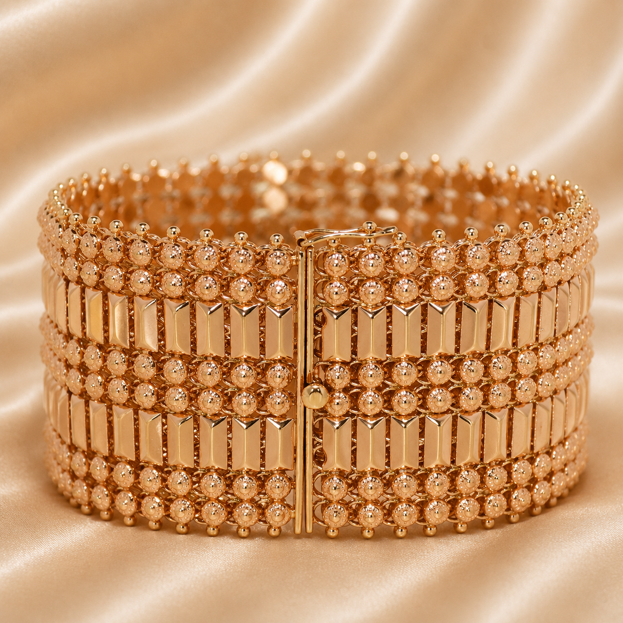 19.2K Portuguese Gold | 35mm Unique Weave Bracelet