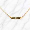19.2K Portuguese Gold | 6" Kids Curb ID Bracelet with Adjustable Links 