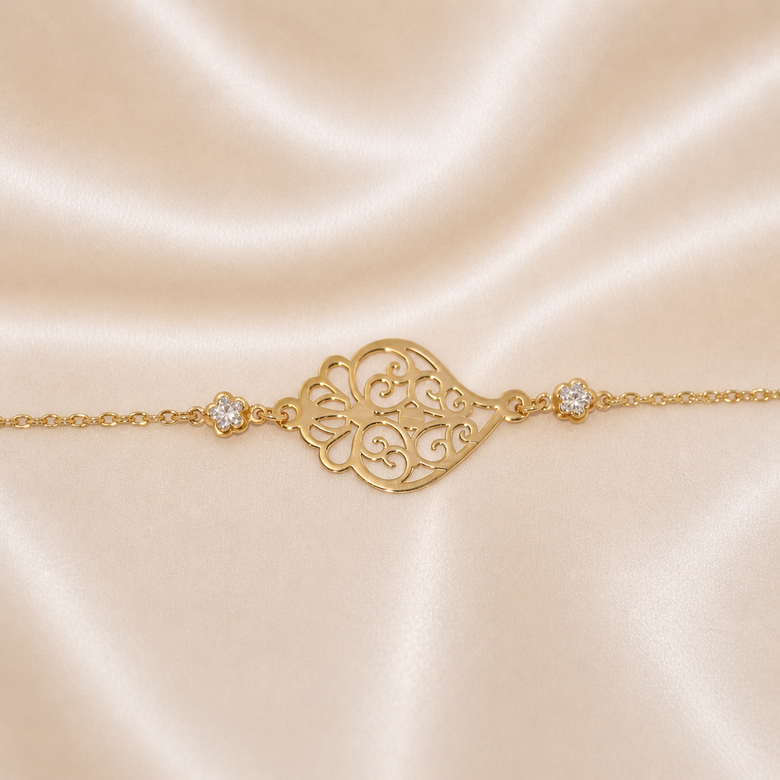 19.2K Portuguese Gold | 7.5" Heart Of Vienna Bracelets