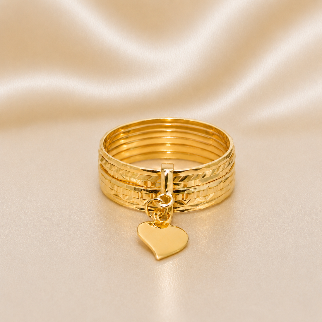 19.2K Portuguese Gold | 7 Band Gold Plated Ring
