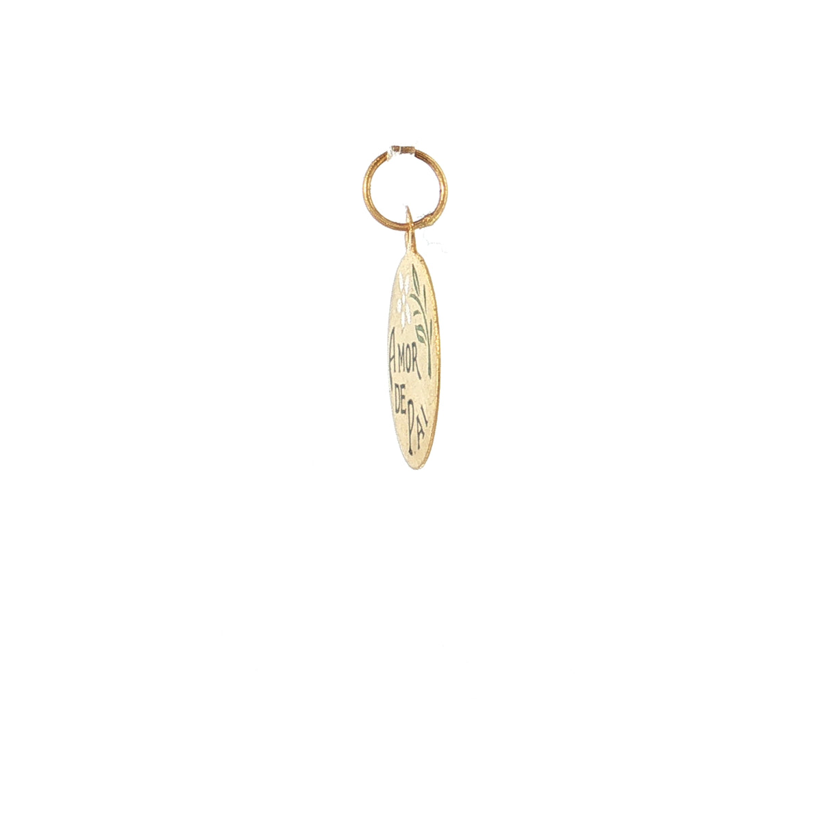 19.2K Portuguese Gold Amor de Pai Love of Father Charm Large Side