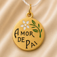 19.2K Portuguese Gold | Amor de Pai ( Love of Father) Charms white