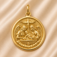 19.2K Portuguese Gold | Baptism Pendant