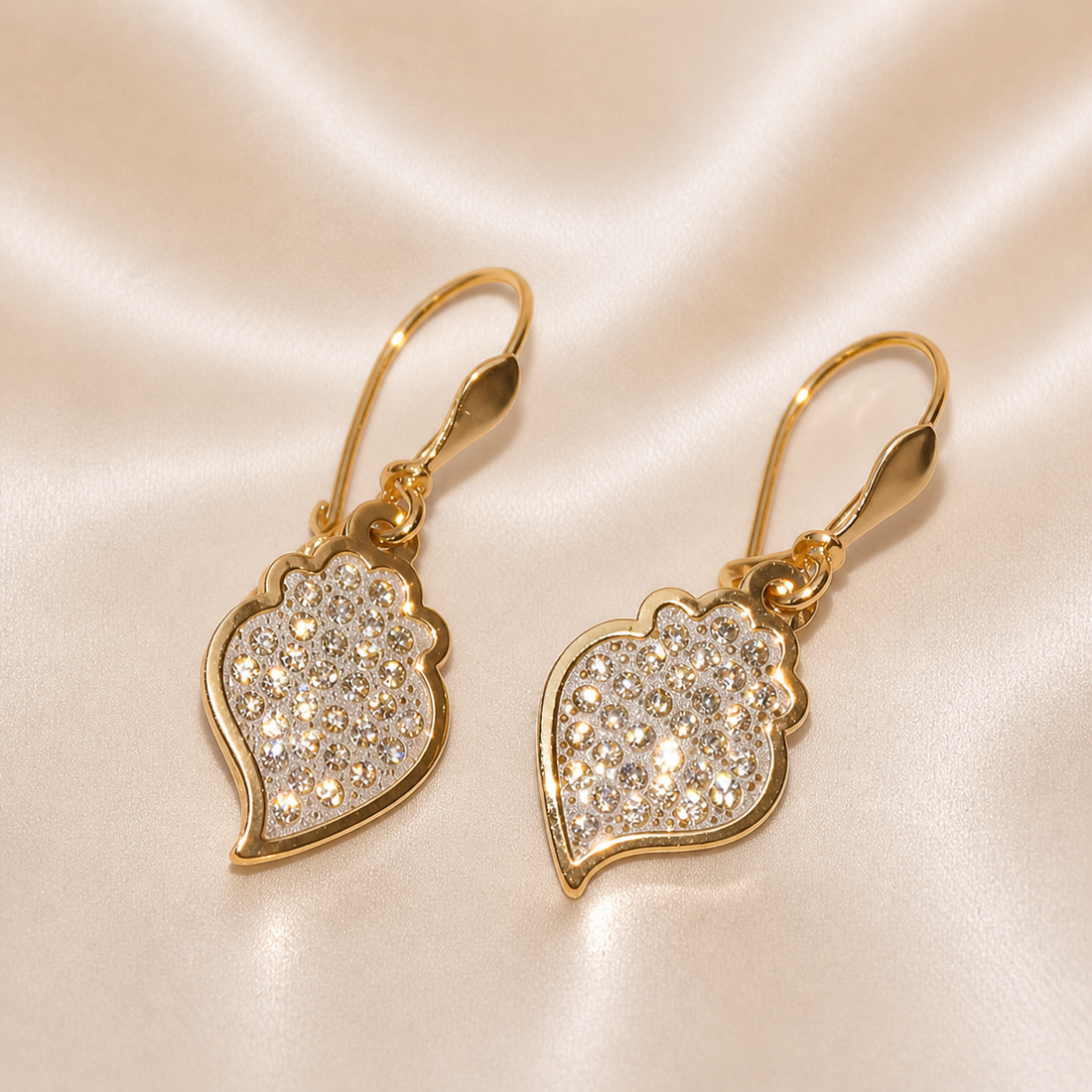 19.2K Portuguese Gold | CZ Heart Of Vienna Earrings