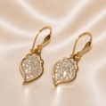 19.2K Portuguese Gold | CZ Heart Of Vienna Earrings