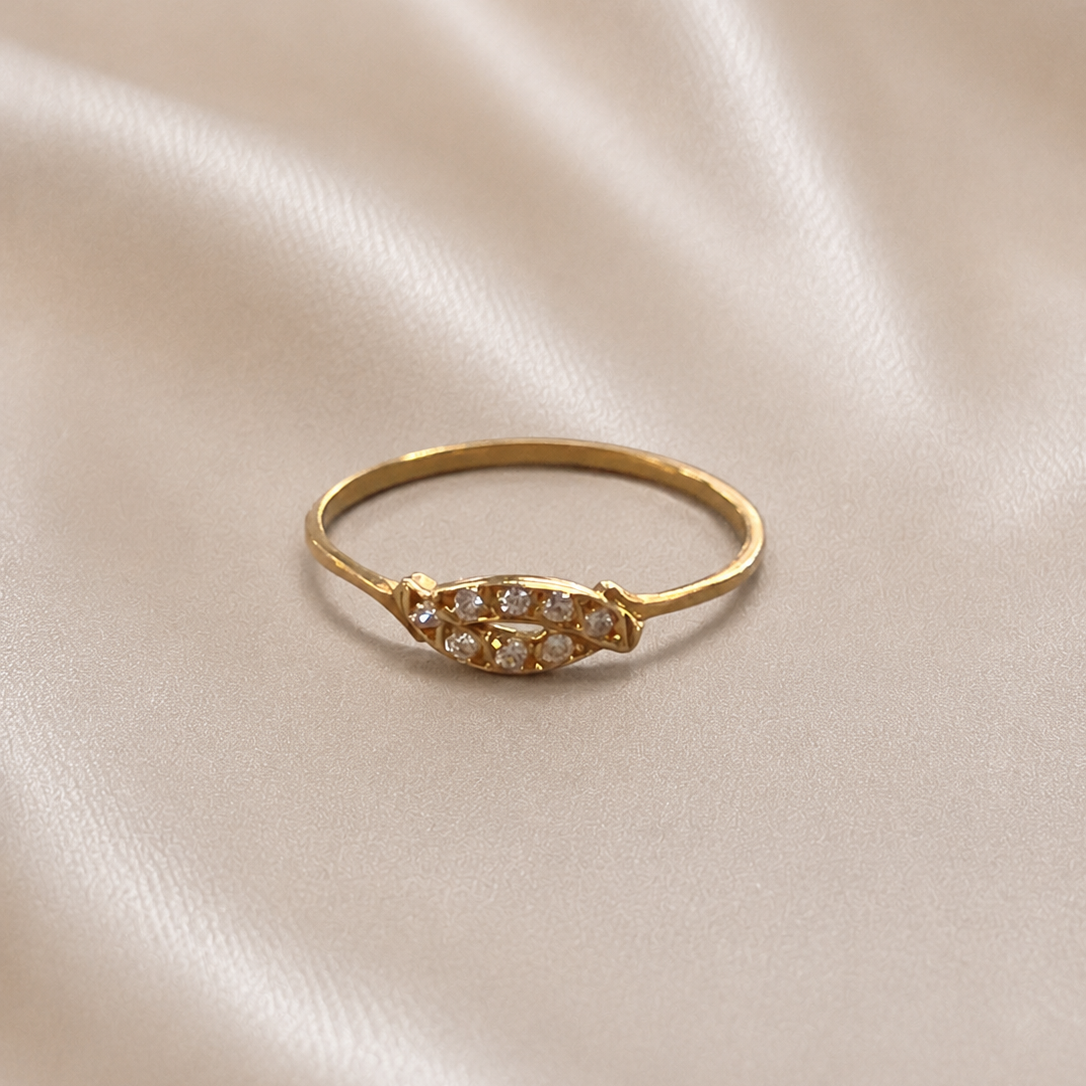 19.2K Portuguese Gold | CZ Open Evil Eye Ring