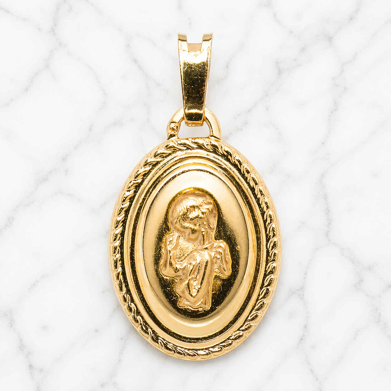19.2K Portuguese Gold | Cherub Holy Communion Charm 
