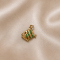 19.2K Portuguese Gold | Colorful Fish Charm Green