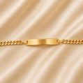 19.2K Portuguese Gold | Curb ID Bracelet 7.5"