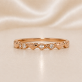 19.2K Portuguese Gold | Dainty Heart CZ Ring Ring gold ring dainty stackable