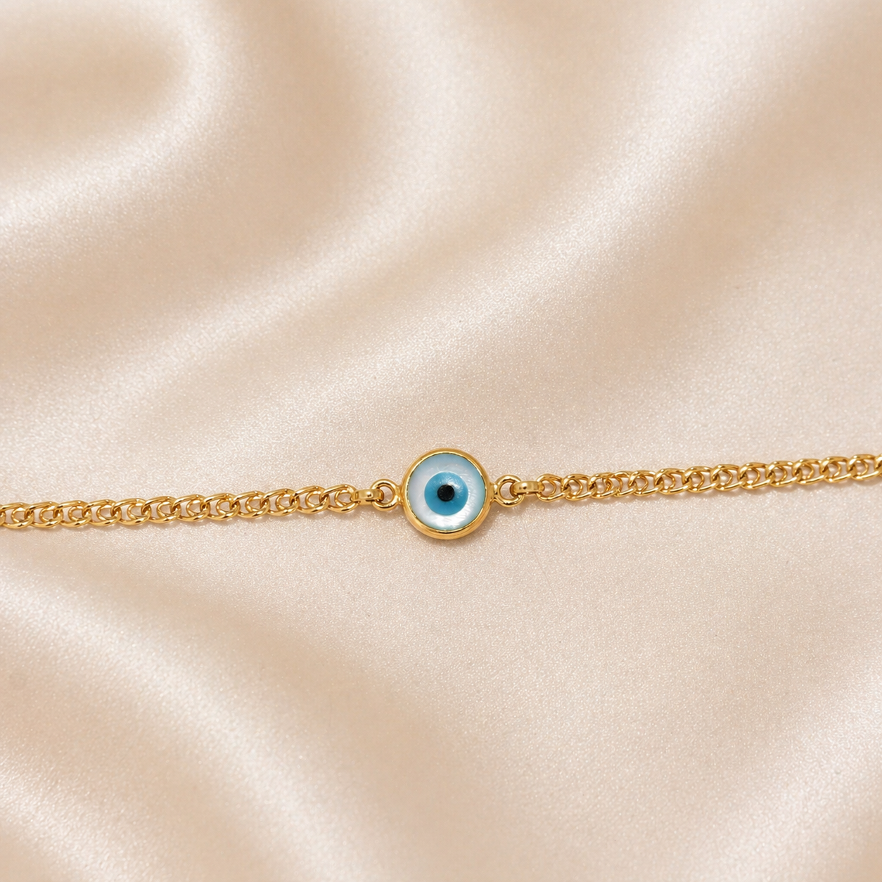 19.2K Portuguese Gold | Evil Eye Bracelet
